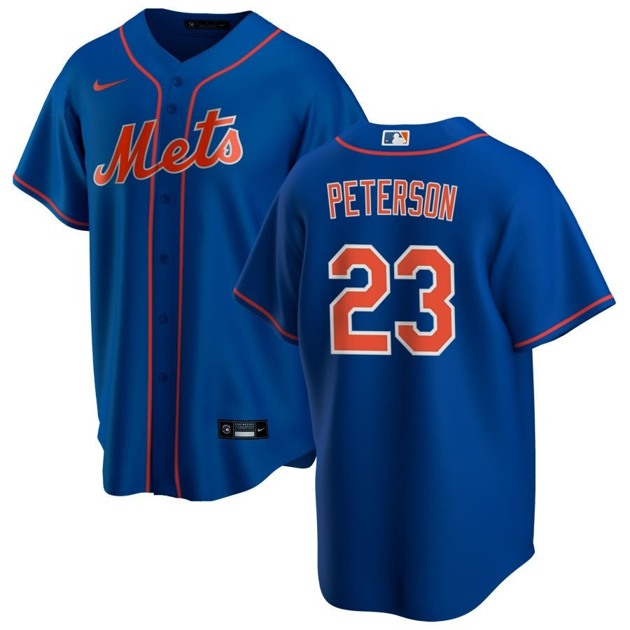 David Peterson New York Mets 2025 Alternate Replica Jersey - Royal