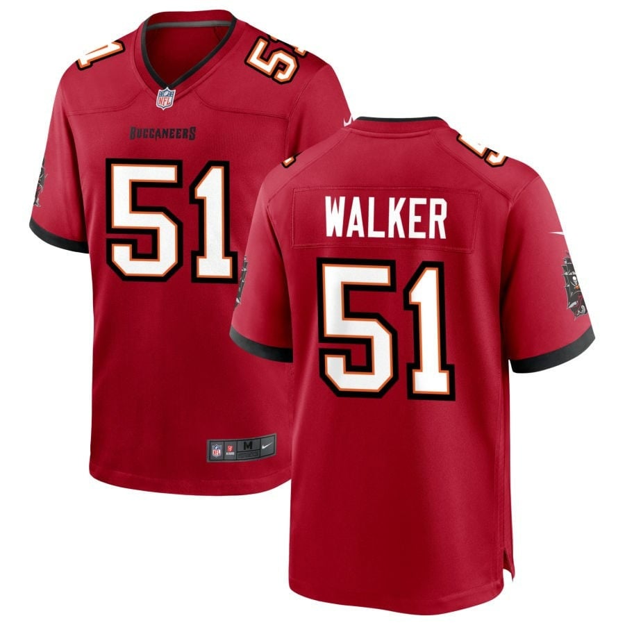 David Walker Tampa Bay Buccaneers 2025 Team Game Jersey - Red
