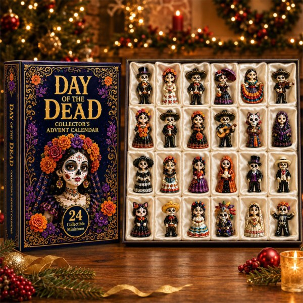 Day Of The Dead Advent Calendar 24 Days Halloween Ornaments Day Of The Dead Gifts Ideas - Image 2