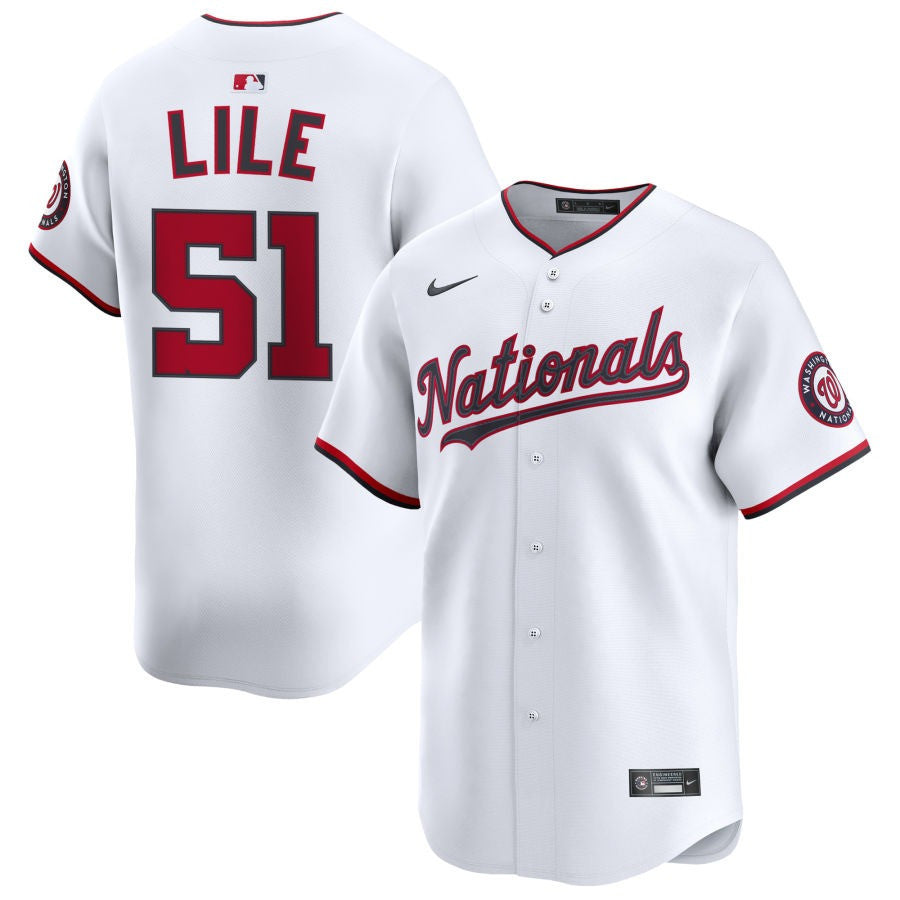 Daylen Lile Washington Nationals 2025 Home Limited Jersey - White