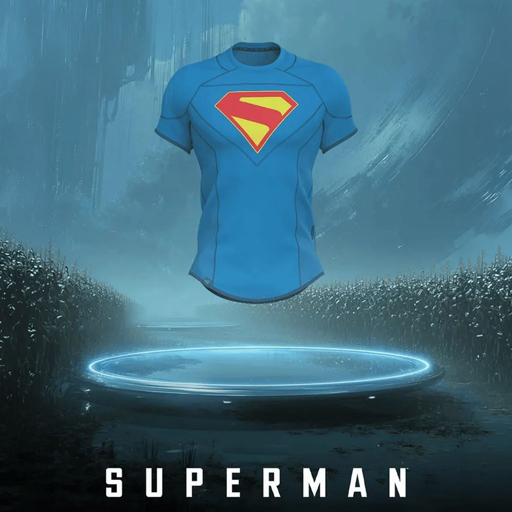 DC Comics Superman Blue Compression T-Shirt Superman Merch Gift For Husband