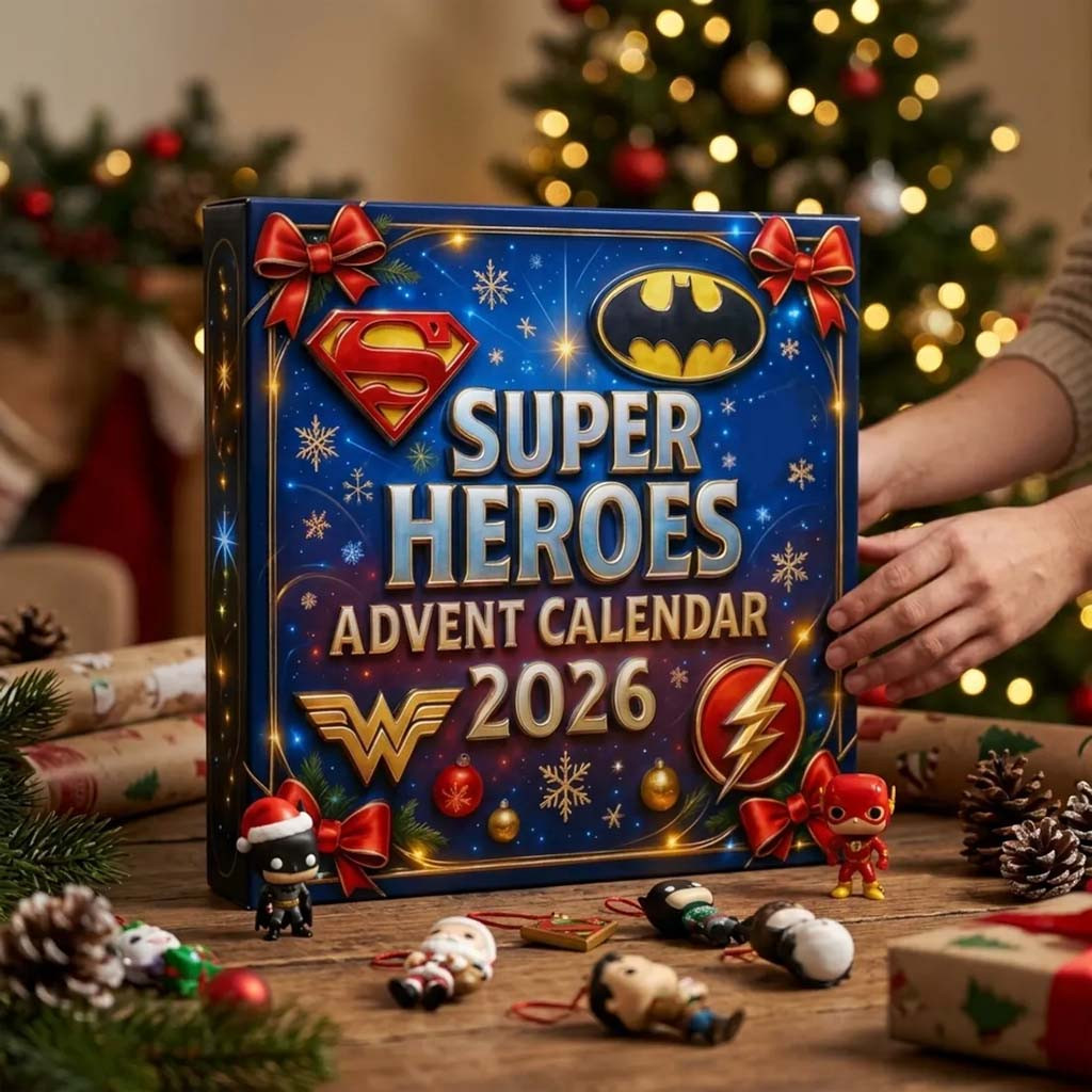 DC Super Heroes Advent Calendar 2026 Christmas Ornaments DC Comic Merch Xmas Gift For Son