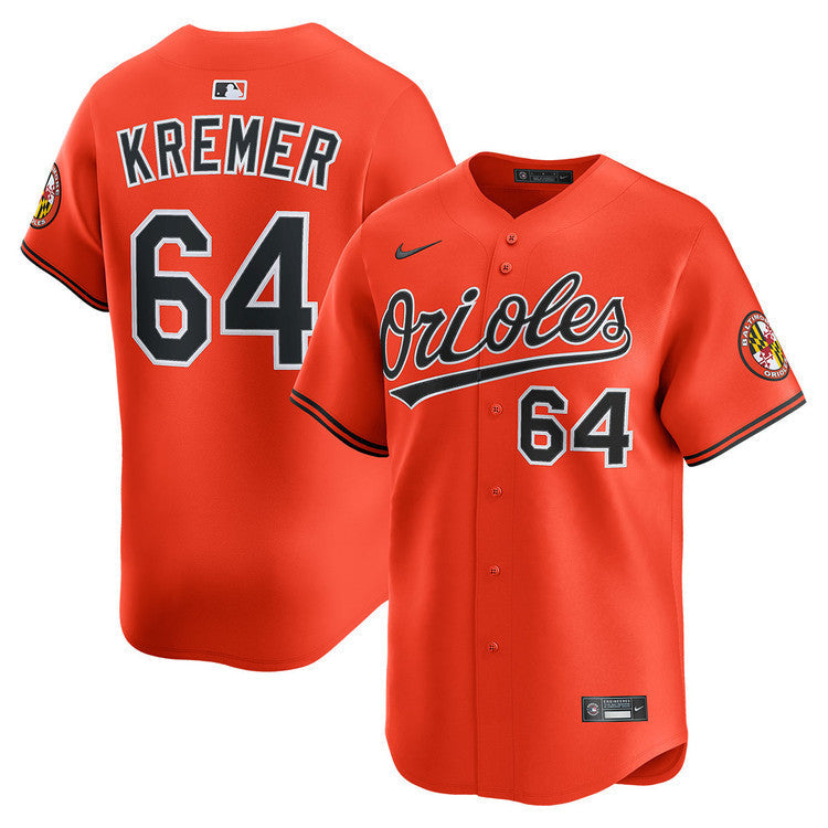 Dean Kremer Baltimore Orioles 2025 Alternate Limited Jersey - Orange