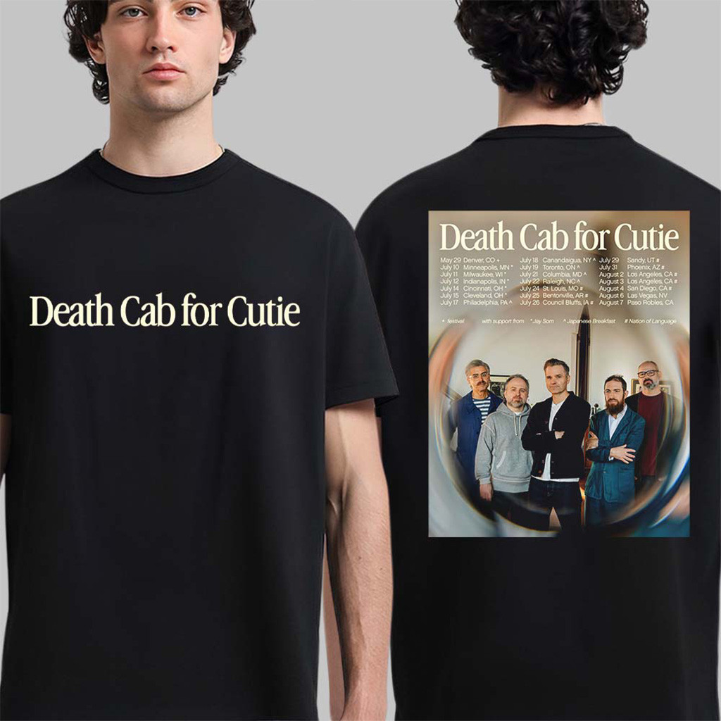 Death Cab For Cutie Summer In North America 2026 Tour City Dates Shirt Death Cab For Cutie Merch