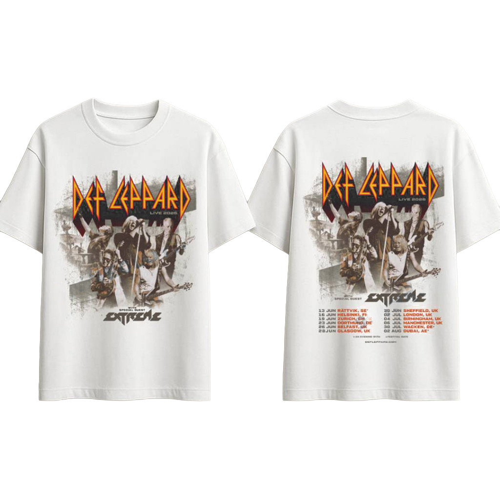Def Leppard Live 2026 UK EU Tour Shirt Def Leppard Merch Gift For Rock Band Fans