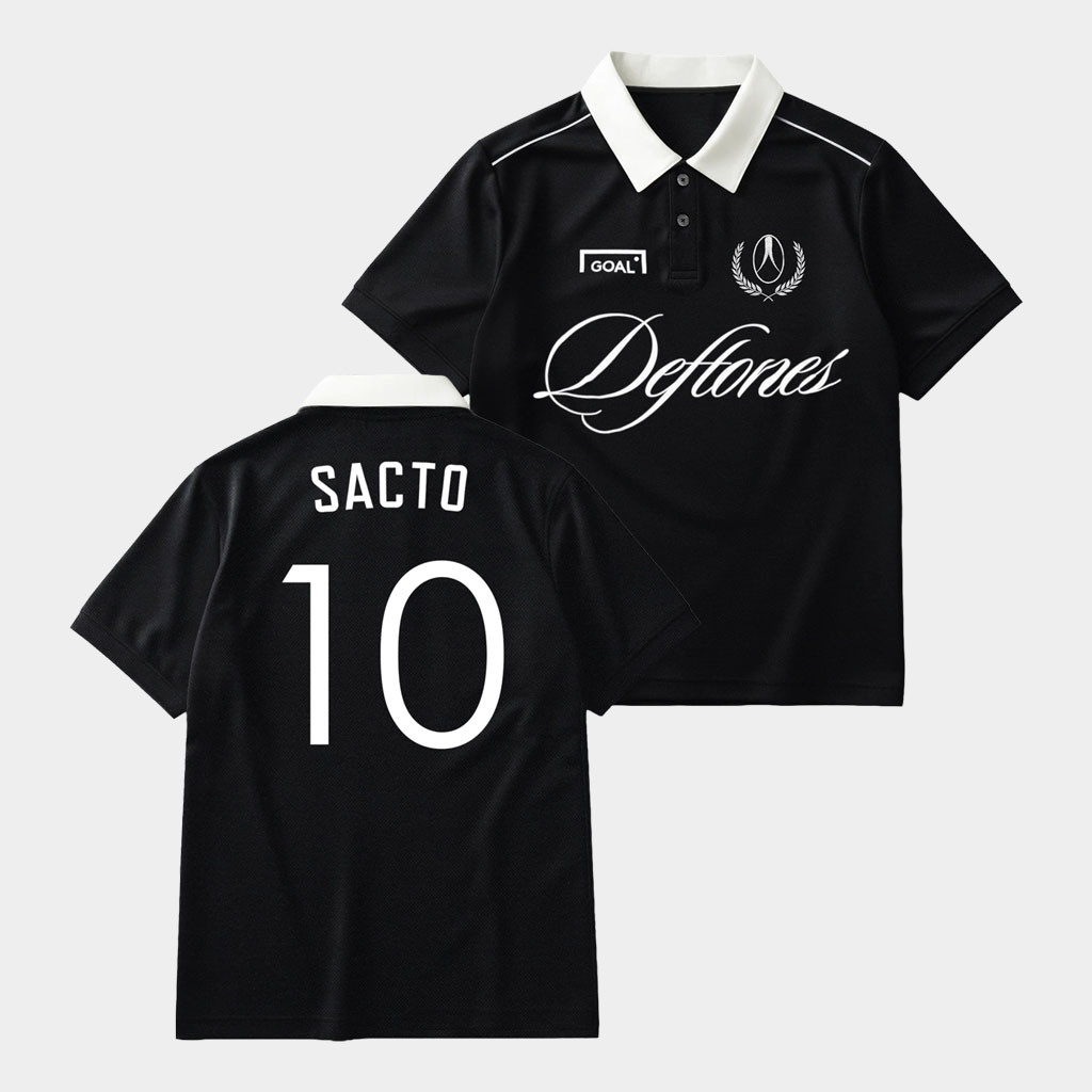 Deftones Merch 2026 Deftones Soccer Jersey Black #10 Sacto Polo Shirt Gift For Band Fans