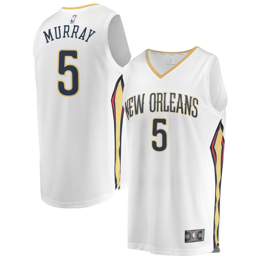 Dejounte Murray New Orleans Pelicans 2025 Association Edition Fast Break Jersey - White 1 Dejounte Murray New Orleans Pelicans 2025 Association Edition Fast Break Jersey - White