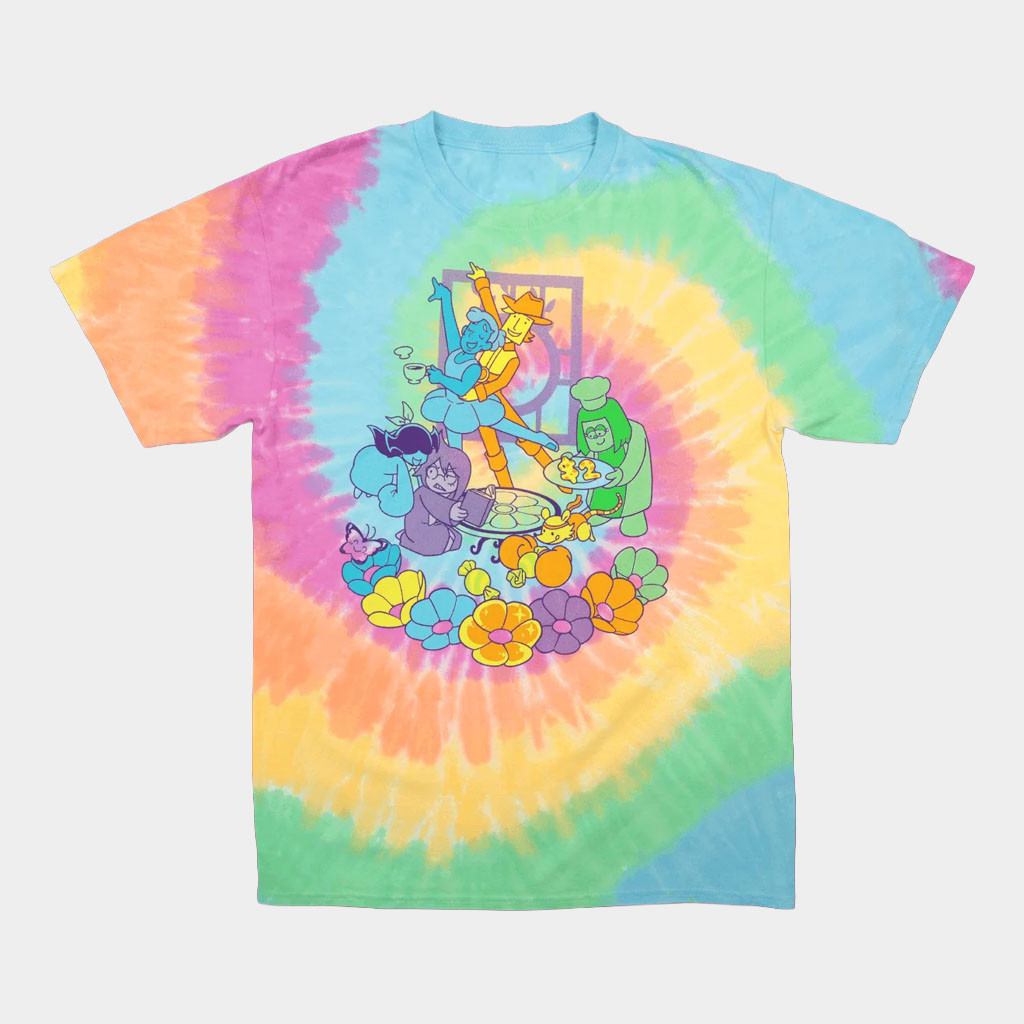 Deltarune Merch 2026 Flower Cafe Tie Dye T-Shirt Present For Sisters