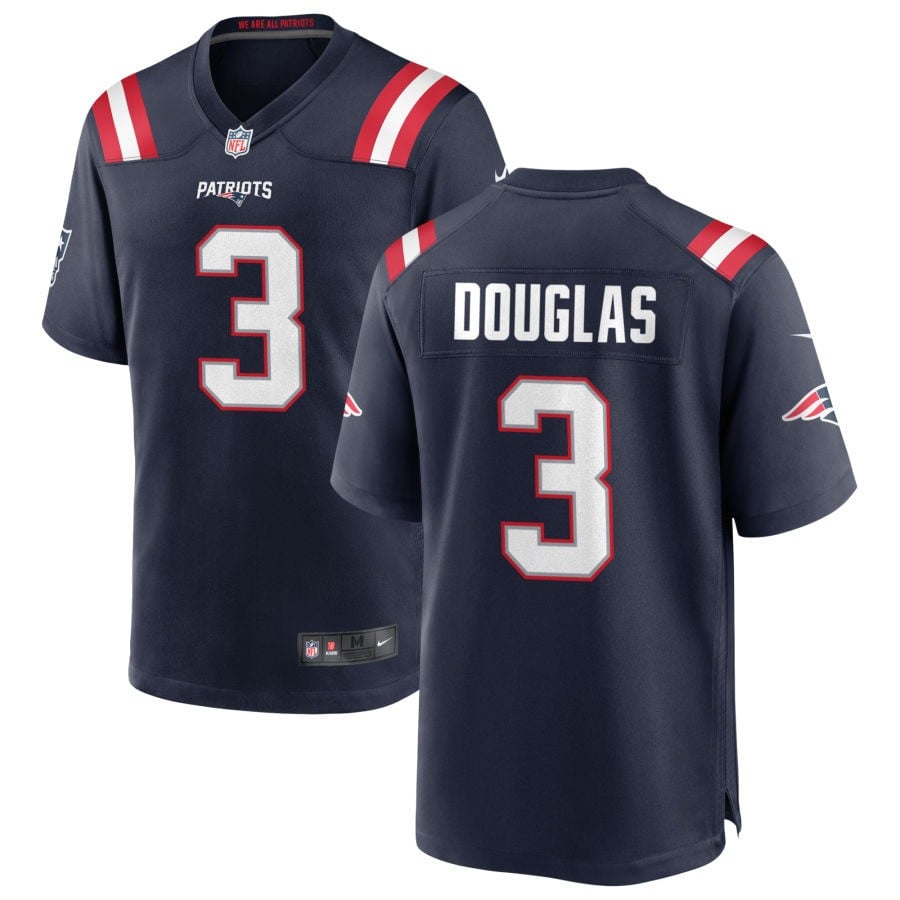 DeMario Douglas New England Patriots 2025 Game Jersey - Navy