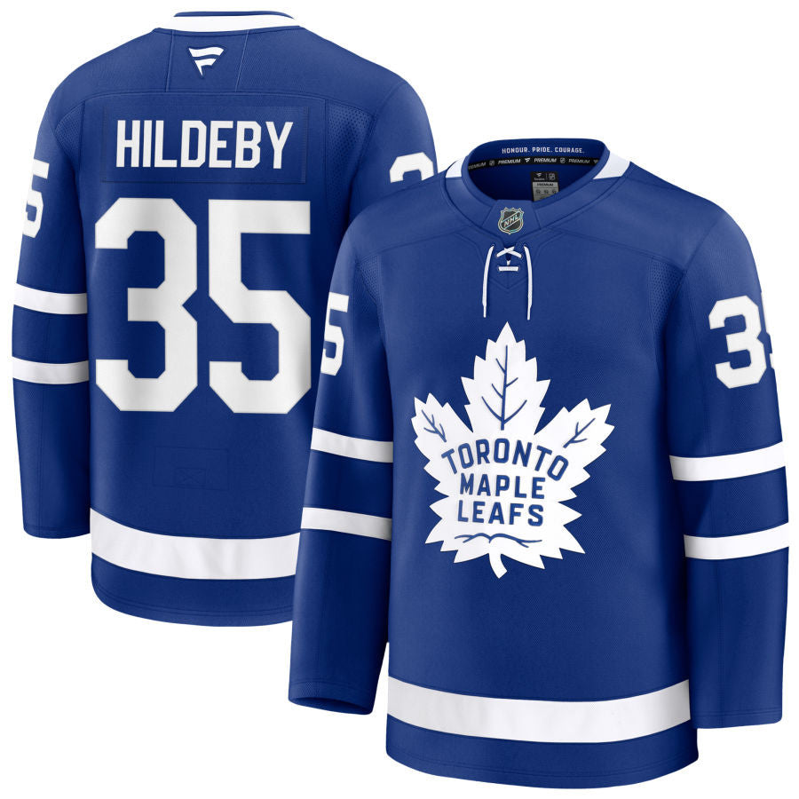 Dennis Hildeby Toronto Maple Leafs 2025 Home Jersey - Blue 1 Dennis Hildeby Toronto Maple Leafs 2025 Home Jersey - Blue