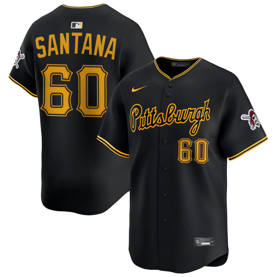 Dennis Santana Pittsburgh Pirates 2025 Alternate Limited Jersey - Black