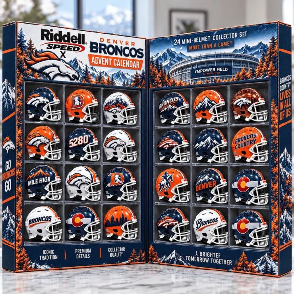 Denver Broncos Advent Calendar 2026 Christmas Tree Ornament Broncos Merch Football Fan Gifts - Image 2