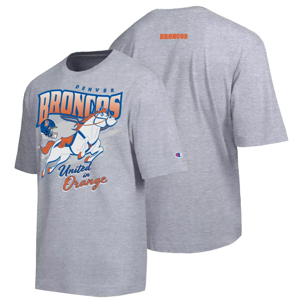 Denver Broncos Maximus T-Shirt NFL Disney X NFL Champion Collab Merch United In Orange Tee Broncos Merch