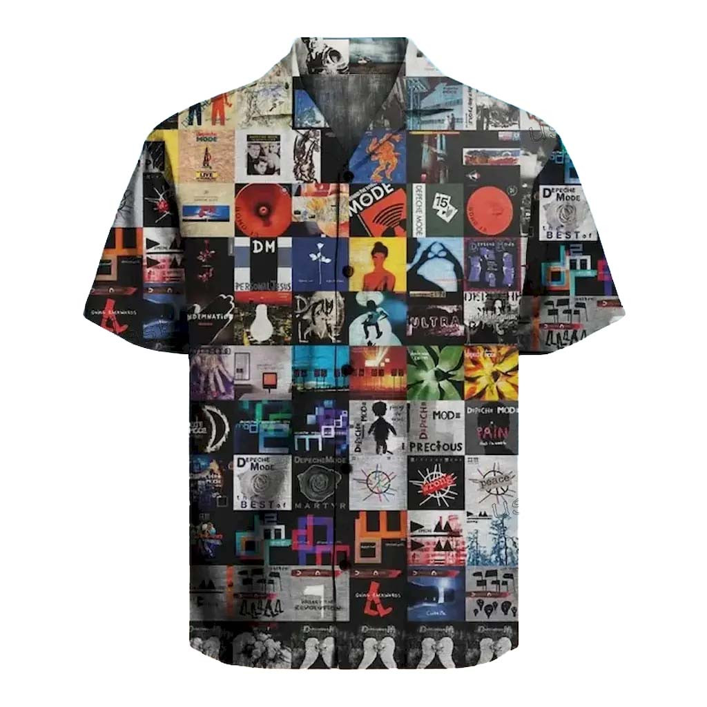 Depeche Mode Album Collection Hawaiian Shirt Depeche Mode Merch Present For Band Fans