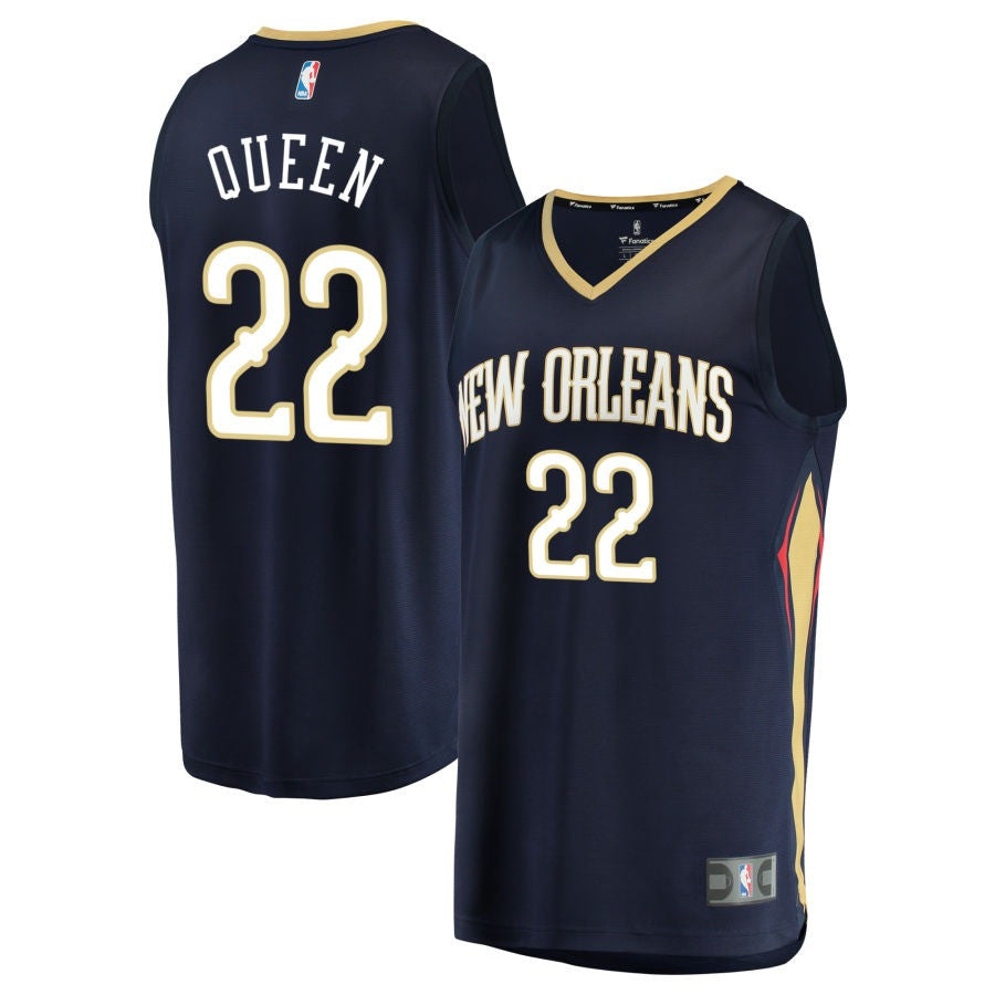 Derik Queen New Orleans Pelicans 2025 Icon Edition Fast Break Jersey - Navy