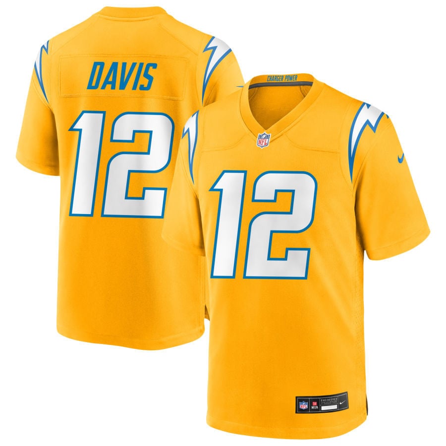 Derius Davis Los Angeles Chargers 2025 Alternate Charger Power Game Jersey - Gold