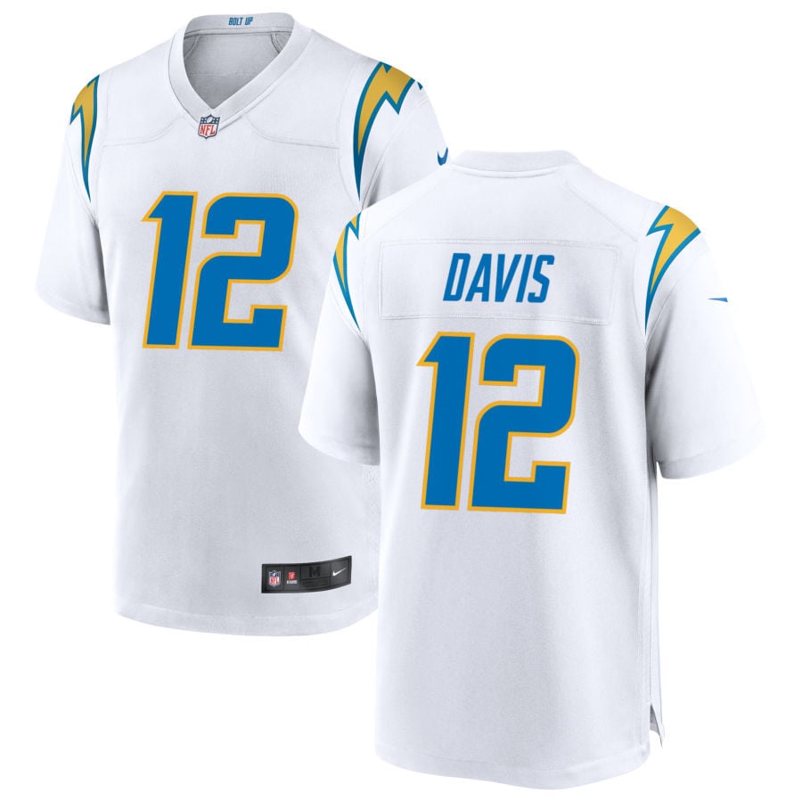 Derius Davis Los Angeles Chargers 2025 Game Jersey - White
