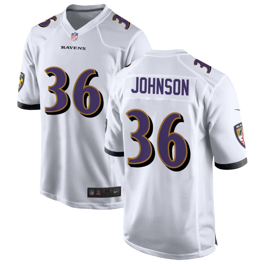 D'Ernest Johnson Baltimore Ravens 2025 Game Jersey - White