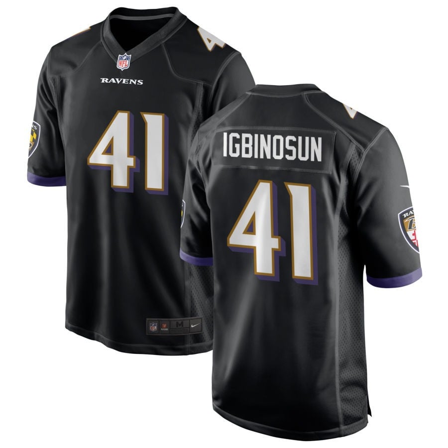 Desmond Igbinosun Baltimore Ravens 2025 Alternate Game Jersey - Black