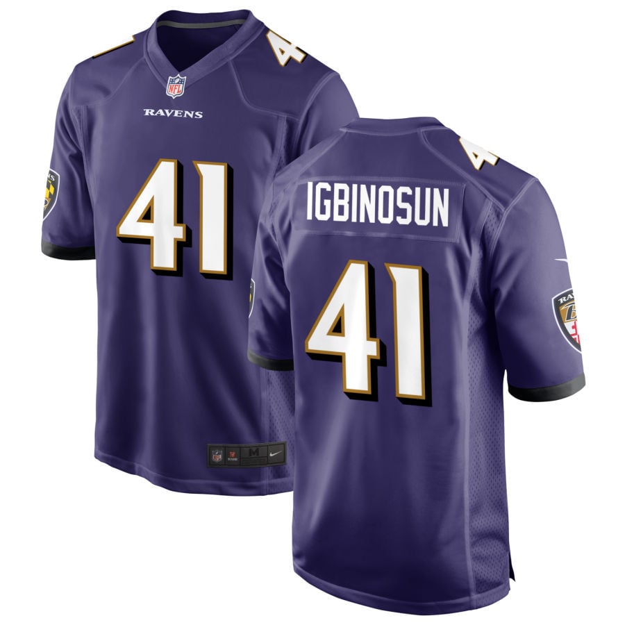 Desmond Igbinosun Baltimore Ravens 2025 Game Jersey - Purple