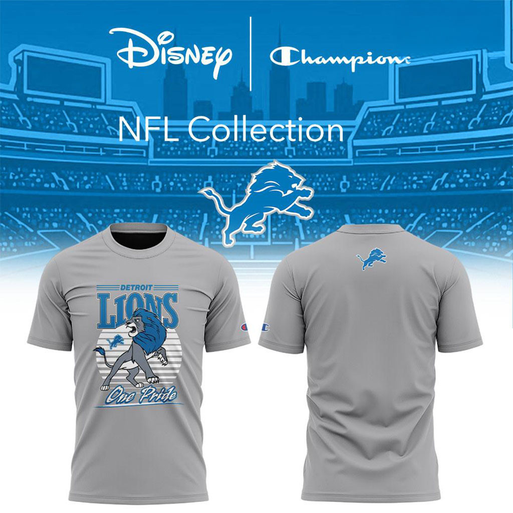 Detroit Lions Disney Champion Main Character Simba T-Shirt One Pride Shirt Detroit Lions Merch