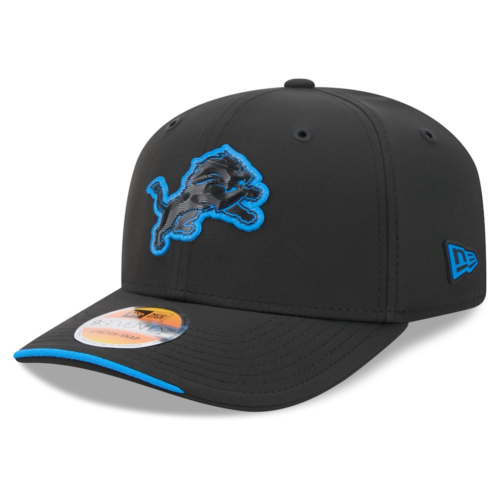 Detroit Lions Merch - Men's 2026 Sideline 9SEVENTY Adjustable Hat, Black - New Era - Gift For Football Fans