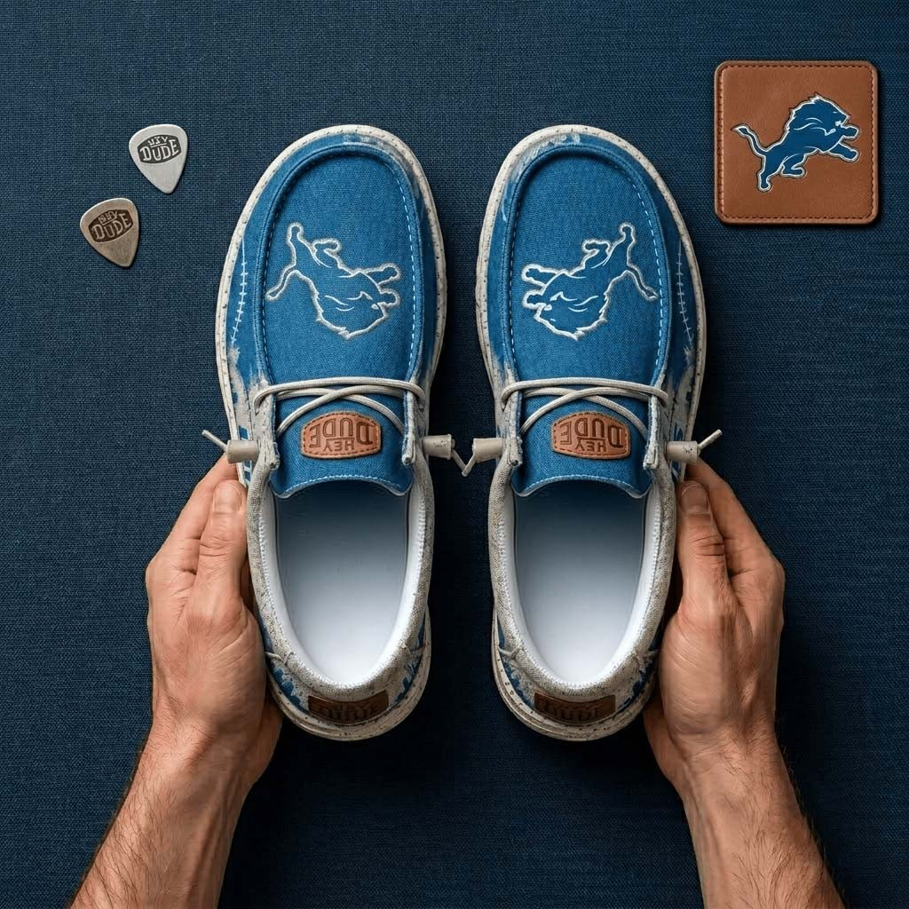 Detroit Lions Shoes Football Fan Gear Detroit Lions Merch Gifts For Game Day