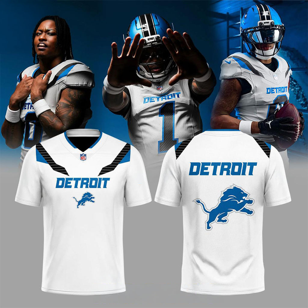 Detroit Lions X Rivalries NFL 2026 Defend The Den Football Jersey Detroit Lions Merch White