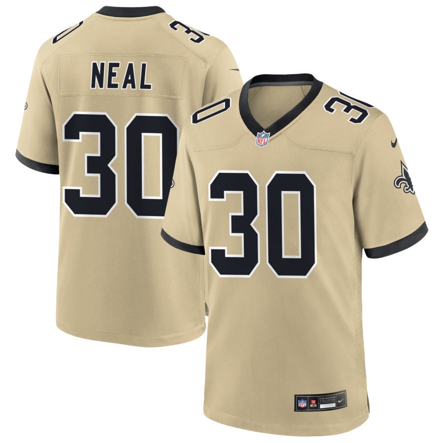 Devin Neal New Orleans Saints 2025 Gameday Golds Alternate Game Jersey - Gold