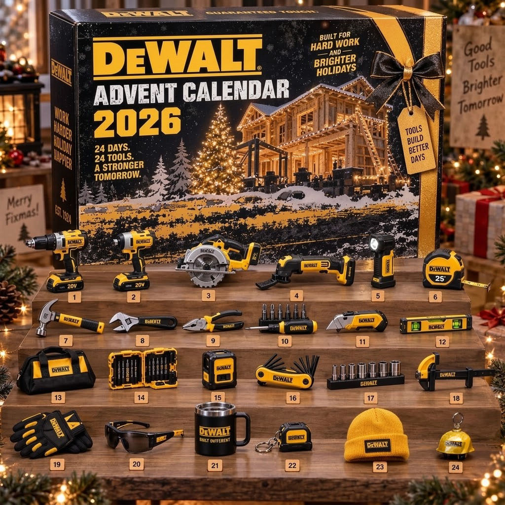 DeWALT Advent Calendar 2026 24 Days Of Tools Christmas Ornaments Best Gifts For Xmas