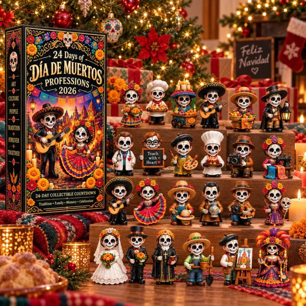 Dia De Muertos Professions 2026 Advent Calendar 24 Days Of Holiday Ornaments Family Gifts - Image 2