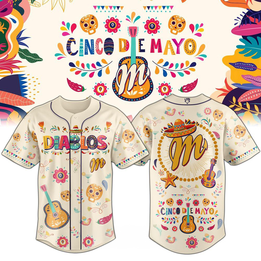 Diablos Rojos Cinco De Mayo Baseball Jersey Diablos Rojos Merch 2026 Baseball Team Gift Ideas