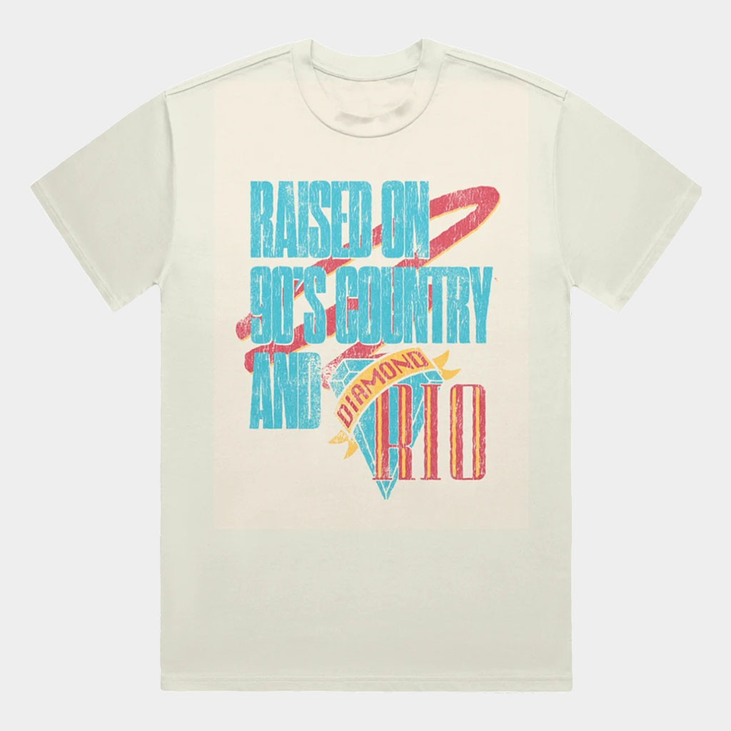 Diamond Rio Merch 2026 Raised On 90's Country And Diamond Rio T-Shirt Music Fan Gifts