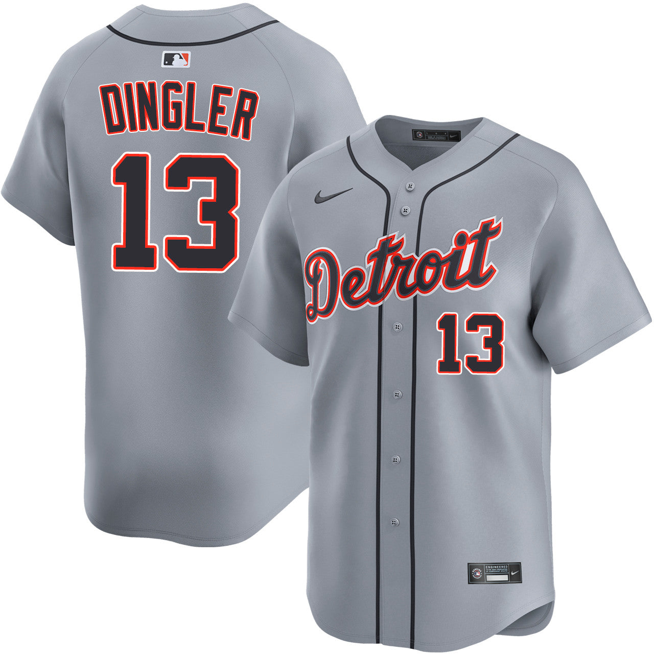 Dillon Dingler Detroit Tigers 2026 Road Limited Jersey - Grey
