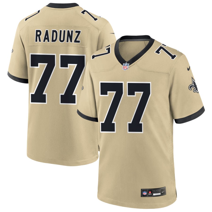 Dillon Radunz New Orleans Saints 2025 Gameday Golds Alternate Game Jersey - Gold