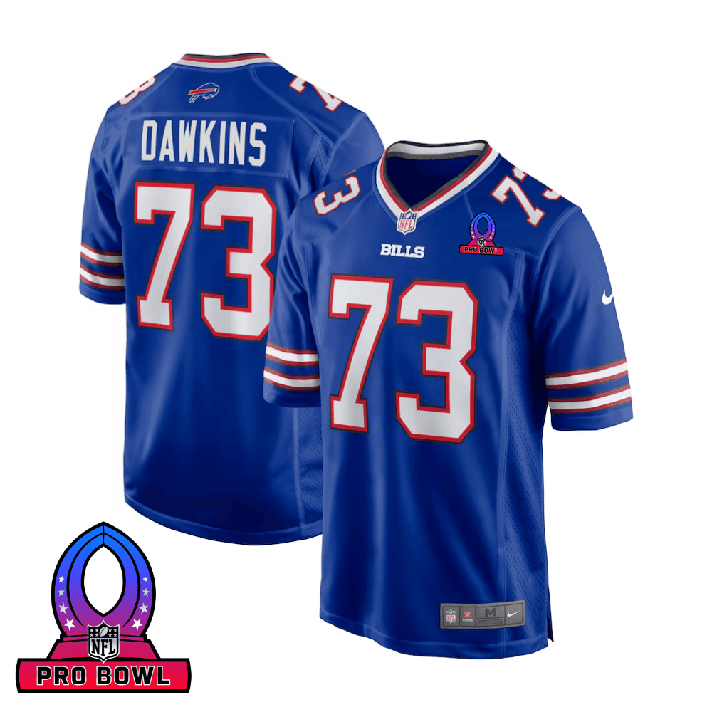 Dion Dawkins Buffalo Bills 2025 Pro Bowl Patch Game Men Jersey - Royal