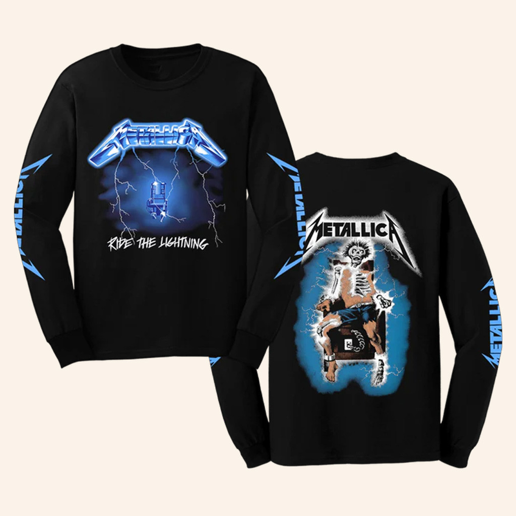 Direct Merch Metallica Ride The Lightning Long Sleeve Shirt Metallica Merch Gifts For Him
