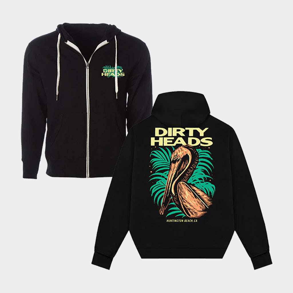 Dirty Heads Merch 2026 Pelican Zip Hoodie Presents For Rock Music Lovers