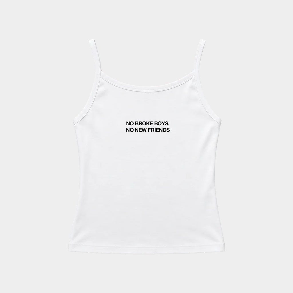 Disco Lines Merch 2026 No Broke Boys No New Friends Tank Top Gift Ideas For Sisters