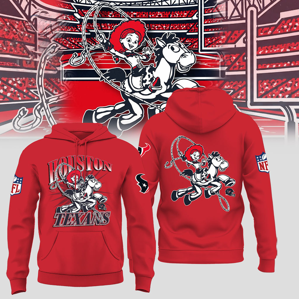 Disney x Houston Texans 2026 Collab Graphic Hoodie Texans Merch Football Fan Gift Ideas