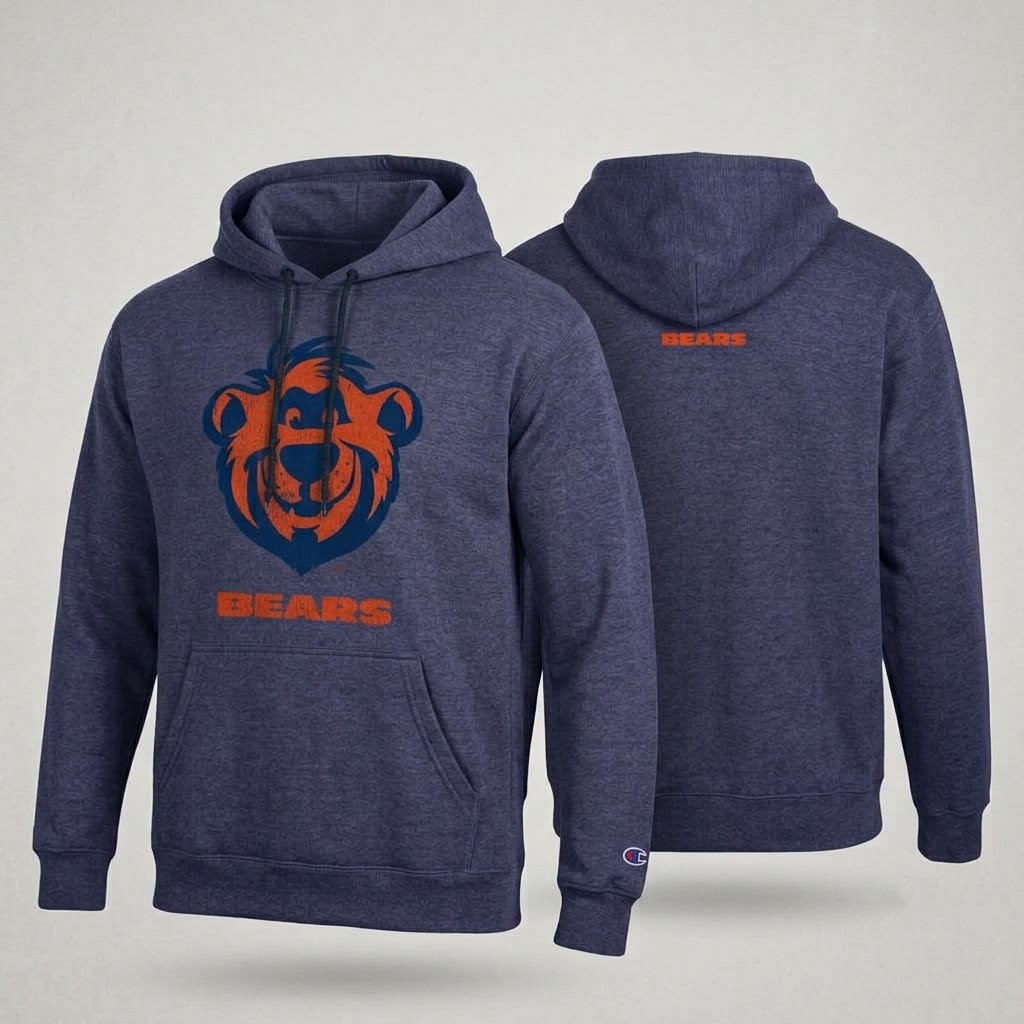 Disney X NFL Champion Merch 2026 Baloo Chicago Bears T-Shirt Chicago Football Merch Gift For Fans - Image 2