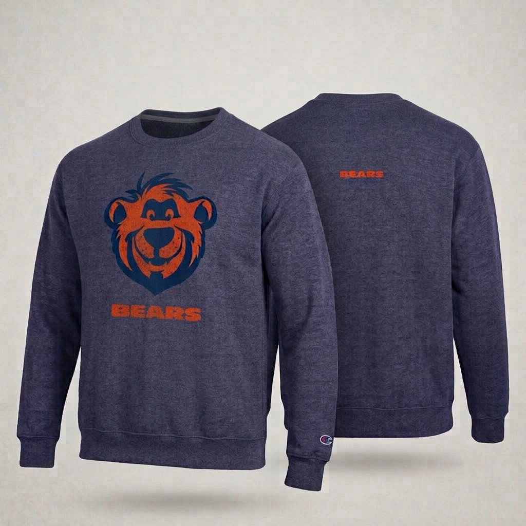 Disney X NFL Champion Merch 2026 Baloo Chicago Bears T-Shirt Chicago Football Merch Gift For Fans - Image 4