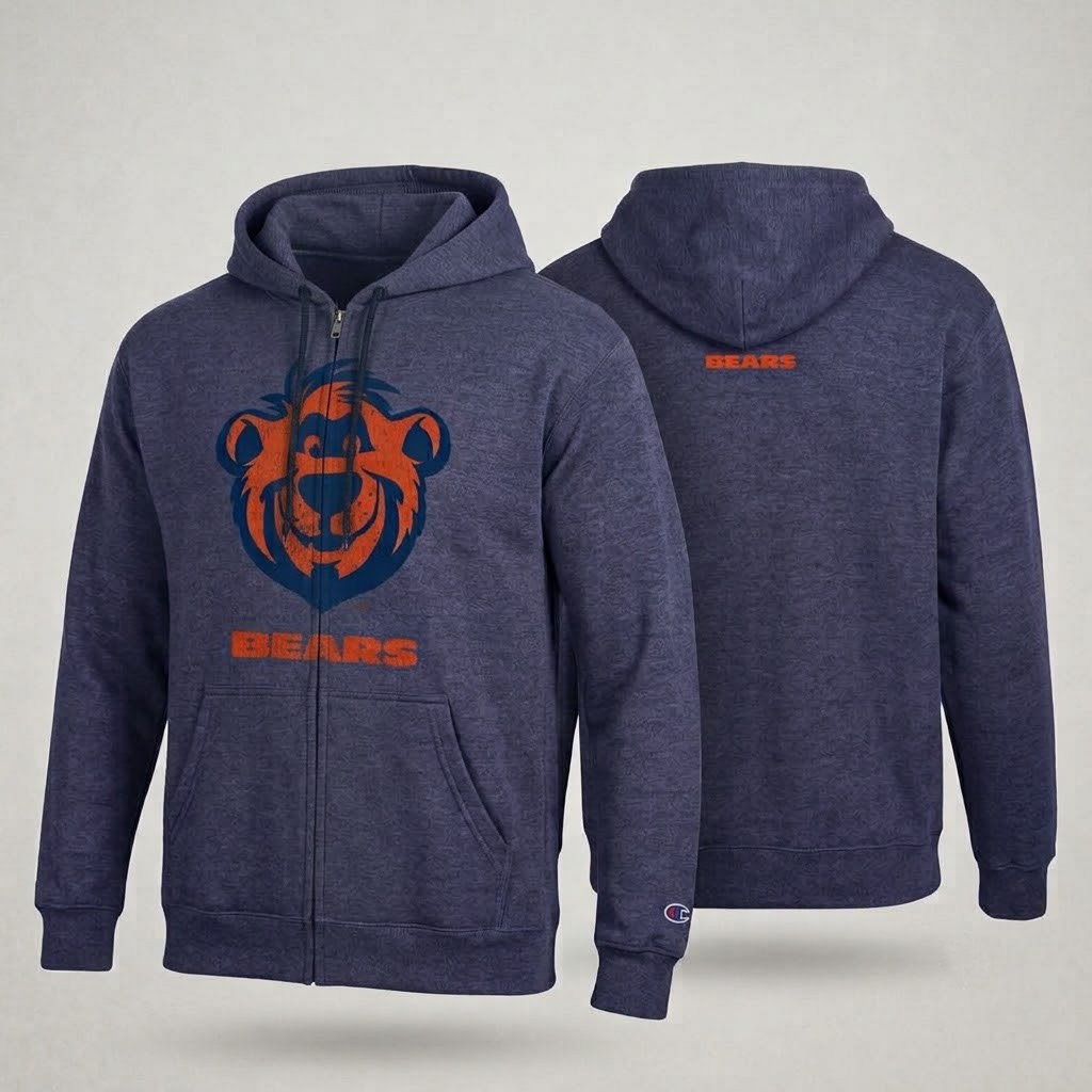 Disney X NFL Champion Merch 2026 Baloo Chicago Bears T-Shirt Chicago Football Merch Gift For Fans - Image 3