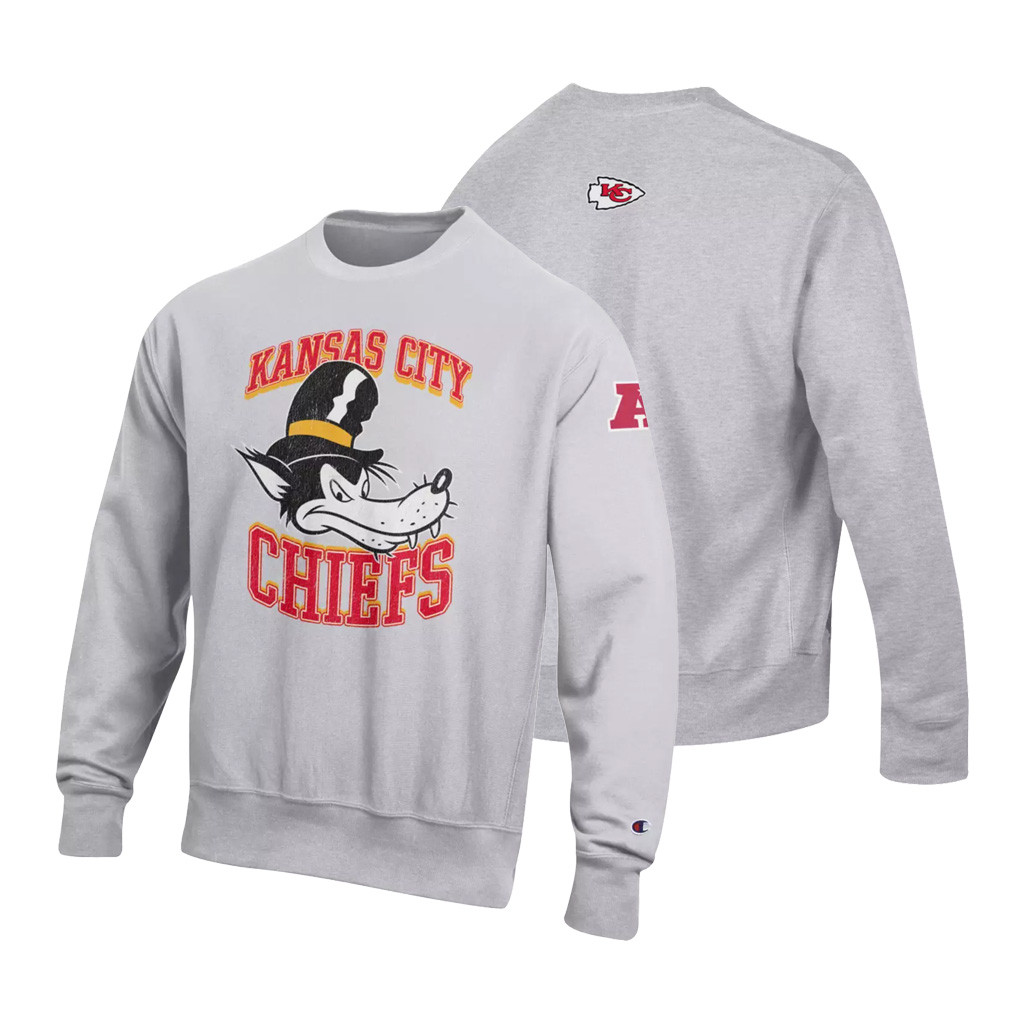 Disney X NFL Champion Merch 2026 Big Bad Wolf Kansas City Chiefs Sweatshirt KC Chiefs Merch