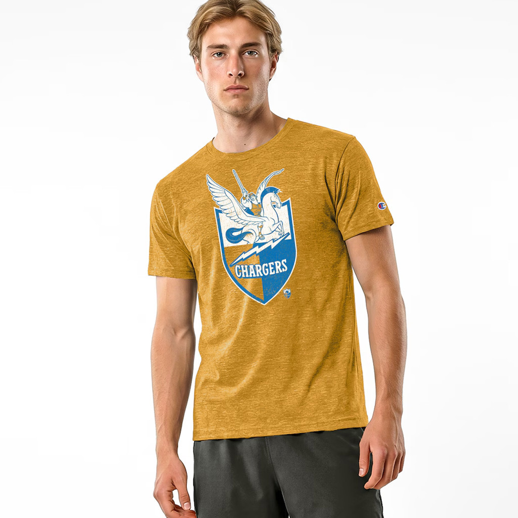 Disney X NFL Champion Merch Los Angeles Chargers Hercules And Pegasus T-Shirt Disney Collab Tee