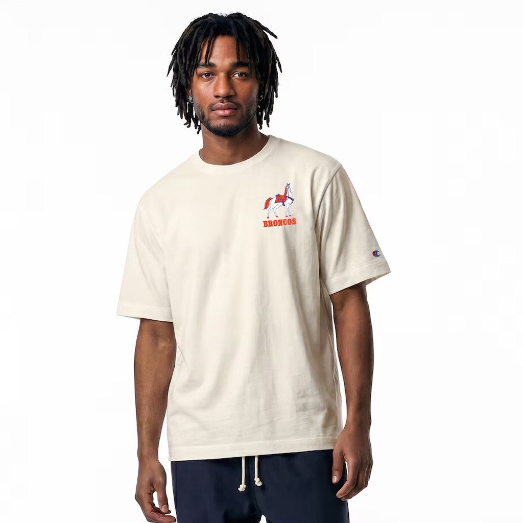 Disney X NFL Denver Broncos Merch Disney X NFL Champion Collab Maximus T-Shirt Denver Broncos Merch