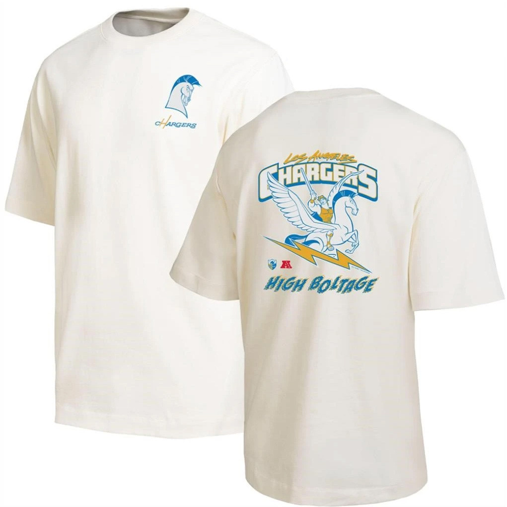 Disney X NFL Los Angeles Chargers Merch Disney X NFL Champion LA Chargers Hercules Pegasus T-Shirt
