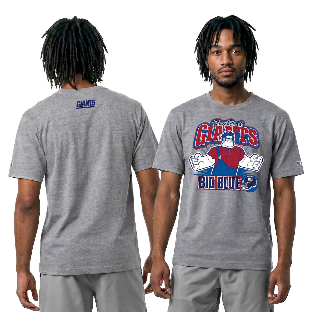 Disney X NFL New York Giants Merch Disney X NFL Champion Wreck-It Ralph All-Star Shirt NFL Disney Shirts