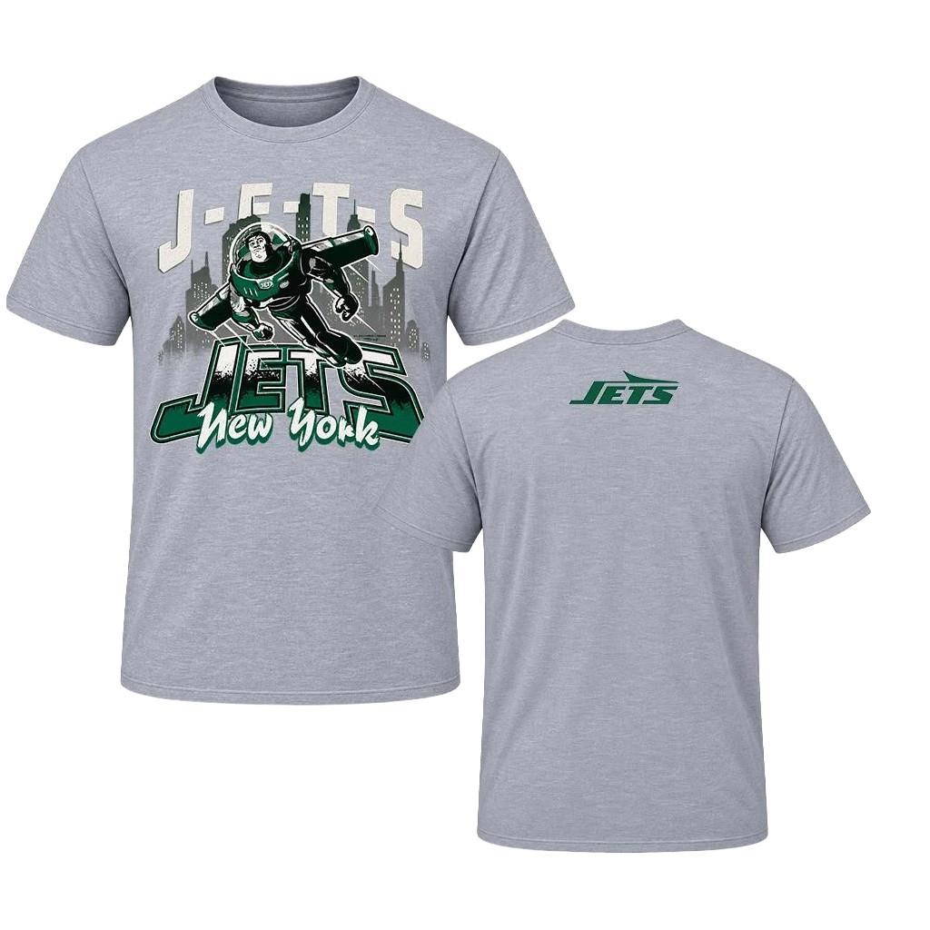 Disney X NFL New York Jets Merch Buzz Lightyear Toy Story Pixar T-Shirt Disney Champion NFL Collab
