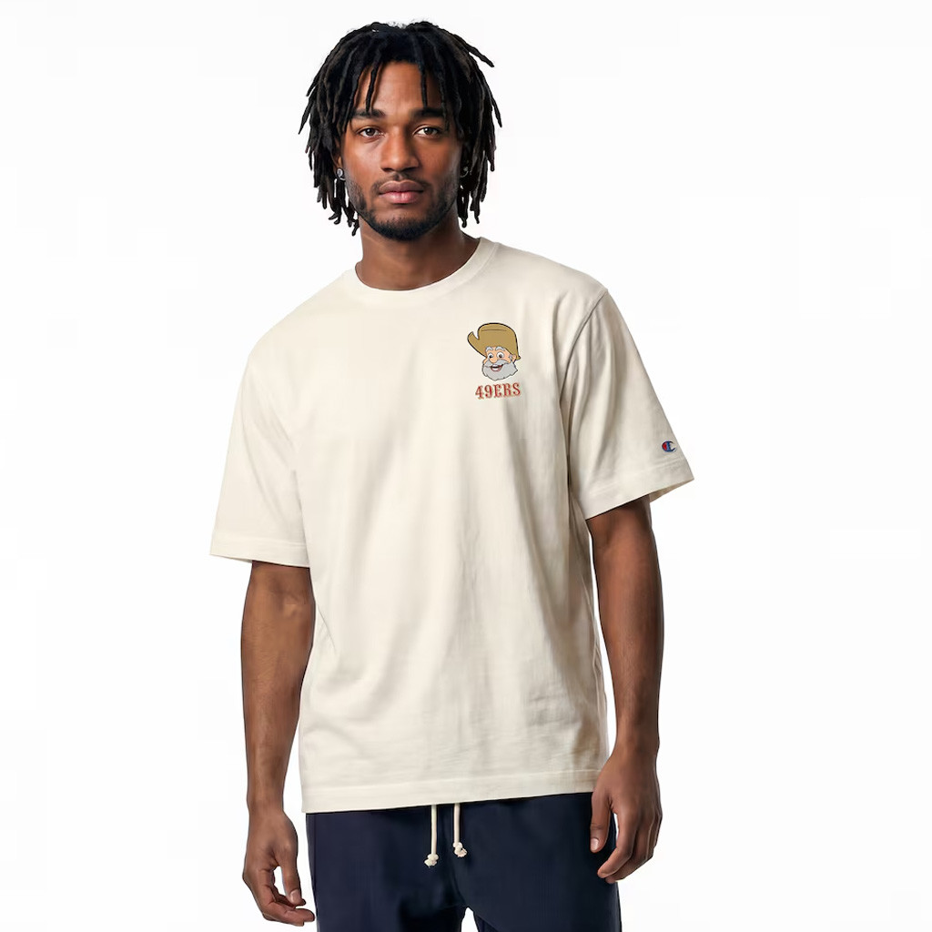 Disney X NFL San Francisco 49ers Merch Disney X NFL Champion Collab Stinky Pete T-Shirt SF 49ers Merch